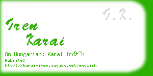 iren karai business card